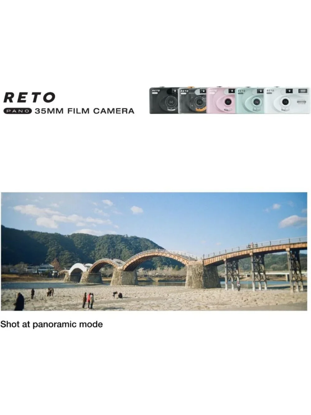 35mm Film Camera with 22mm Wide Lens, Panorama & Cinematic Modes, Easy Switch